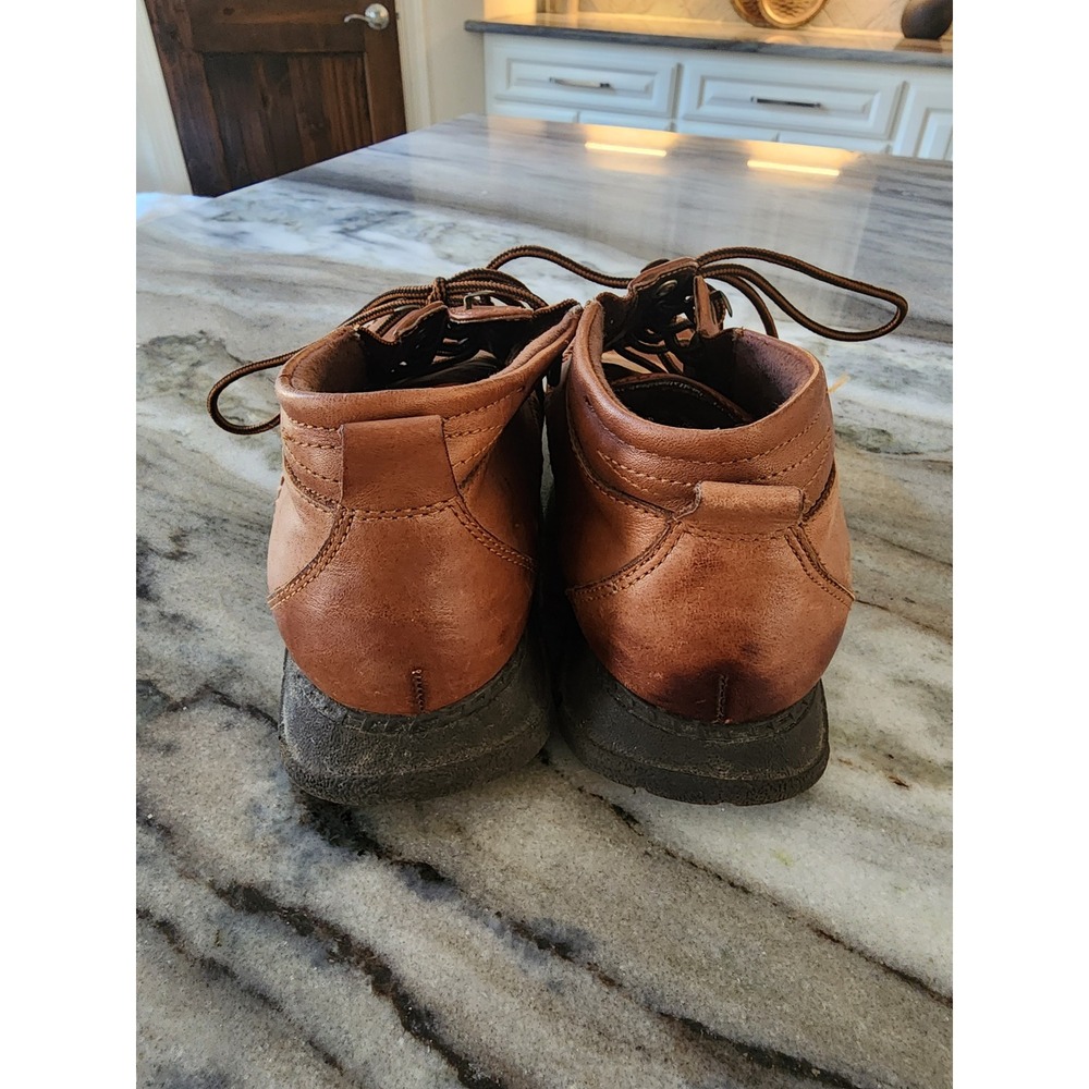 Dr Scholls Mily Chukka Women Tan Leather Lace Up Ankle Boots Comfort Shoes S - Picture 4 of 9